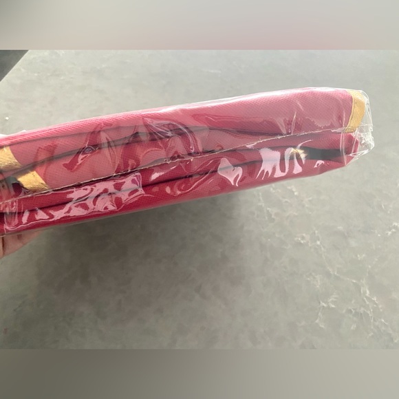 Simplify Holiday/ Christmas Set of Two 30 Inch Wreath Storage Totes- Red & Gold - Picture 7 of 14